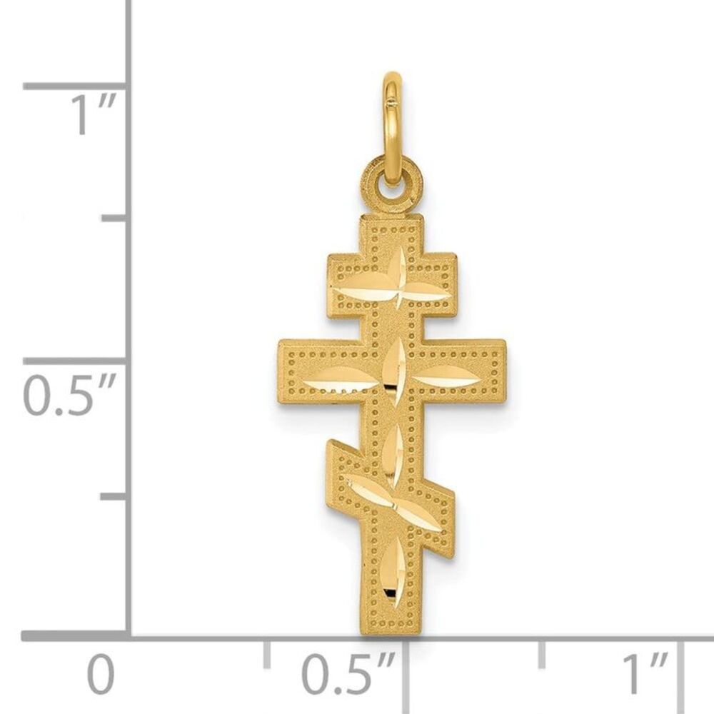 10k Yellow Gold Solid Flat-Backed Eastern Orthodo… - image 7